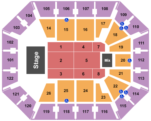 Mohegan Sun Arena Incubus Seating Chart